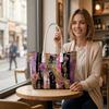 Elegant Floral Printed Tote Bag Fashion Shoulder Bag for Daily Commute Shopping