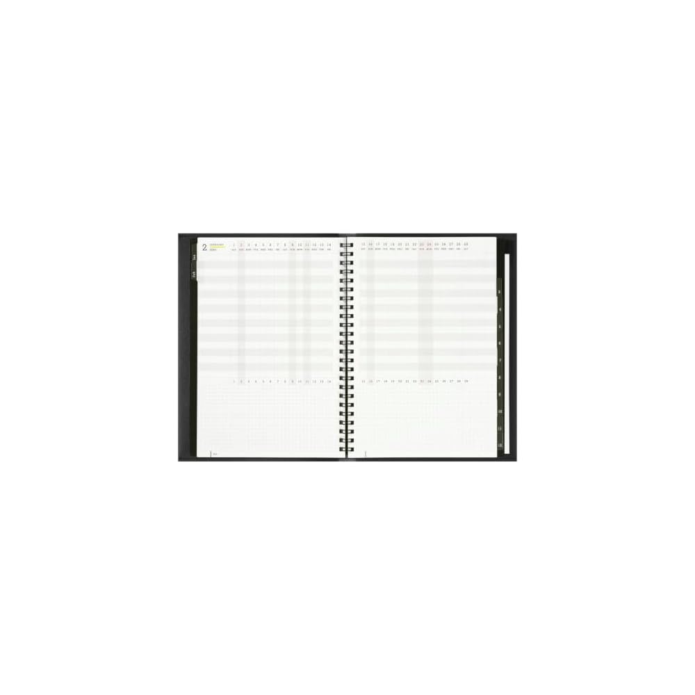 Maruman 2027 Planner, Mnemosyne Monthly Schedule Book with Notepad and Cover, A5 Size, Black,