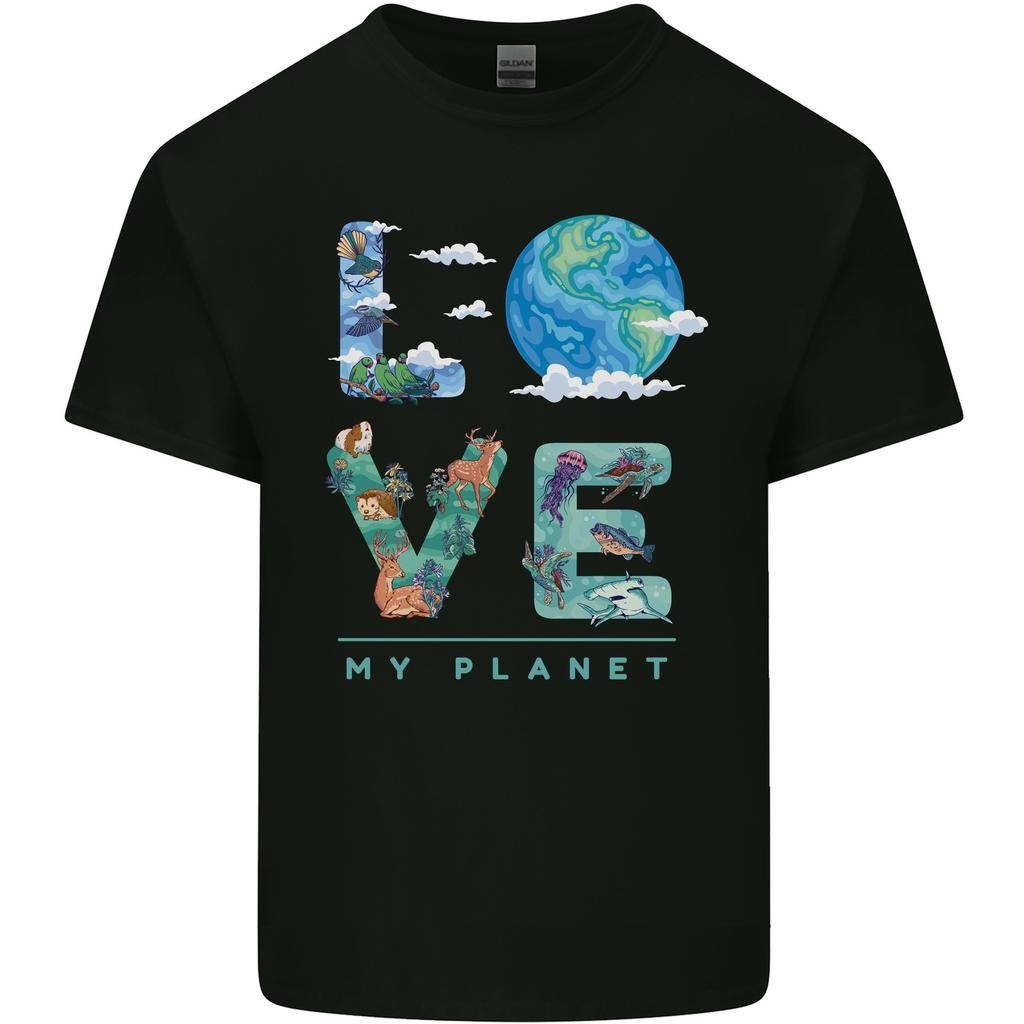 Love My Planet Climate Change Environment Mens Light Cotton T-Shirt