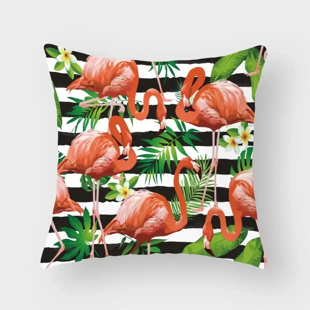 Роскошный Декор для Дома Наволочка Тропический Фламинго Наволочка для Подушки Гостиная Диван Наволочка