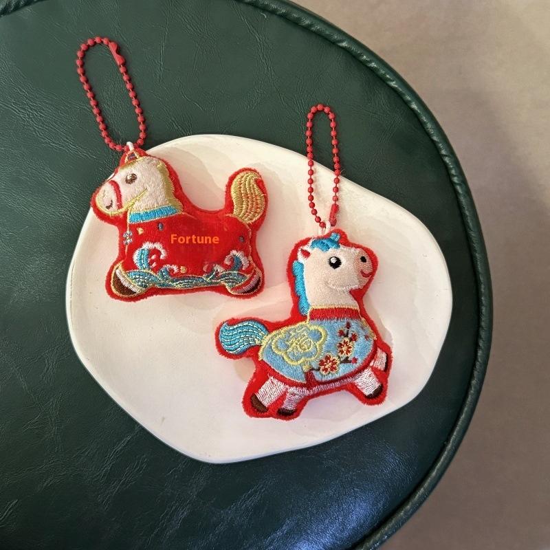 Год Лошади Год Праздничная Кукла Украшение Китайский Стиль Пони Зодиак Украшение Подвеска для Школьного Рюкзака Брелок