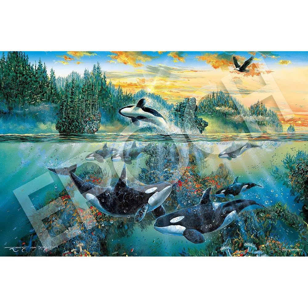Epoch 1000 Piece Jigsaw Puzzle Illustration/Art Marine Art Wonderful Family (50×75cm) 13-041 with...