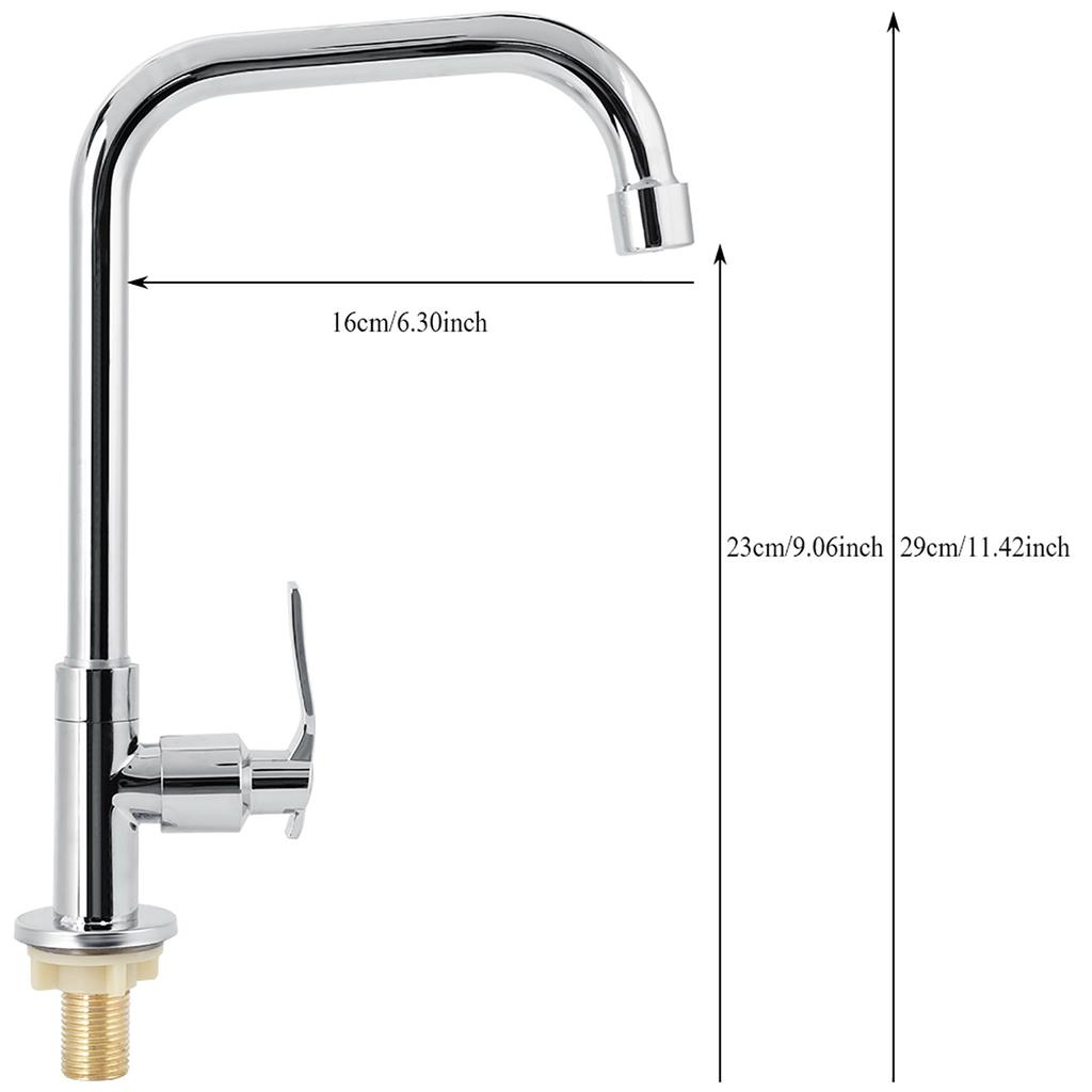 Modern G1/2in Single Handle Kitchen Sink Water Faucet Single Cold Water Tap Home Accessory