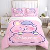 Custom Textile Heart Character Bedding 3 Piece Set HD Print Duvet Cover Pillowcases for Teens Adult Bedroom Decoration