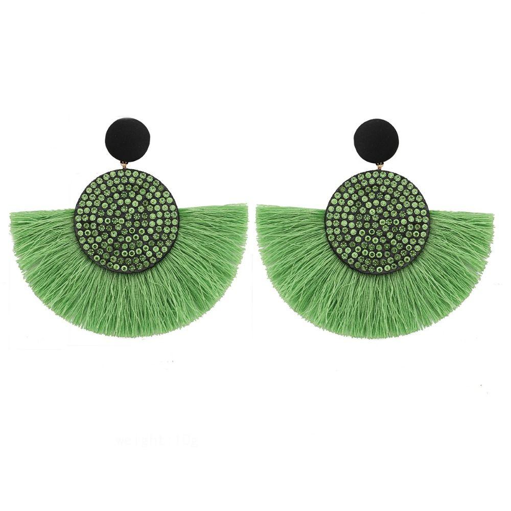 Circular Tassel Earrings Charm Geometric Fringe Earrings Fashion Big Earrings  Valentine's Day