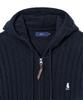 YALE Cable Knit Zip-Up Hoodie_Navy