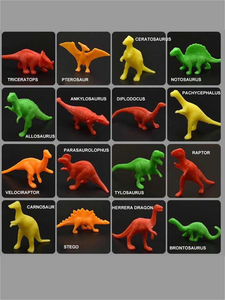 Mini Colorful Dinosaur Toys Triceratops Tyrannosaurus Solid Model Kids Cognitive Educational Toys Party Decor Cake decoration