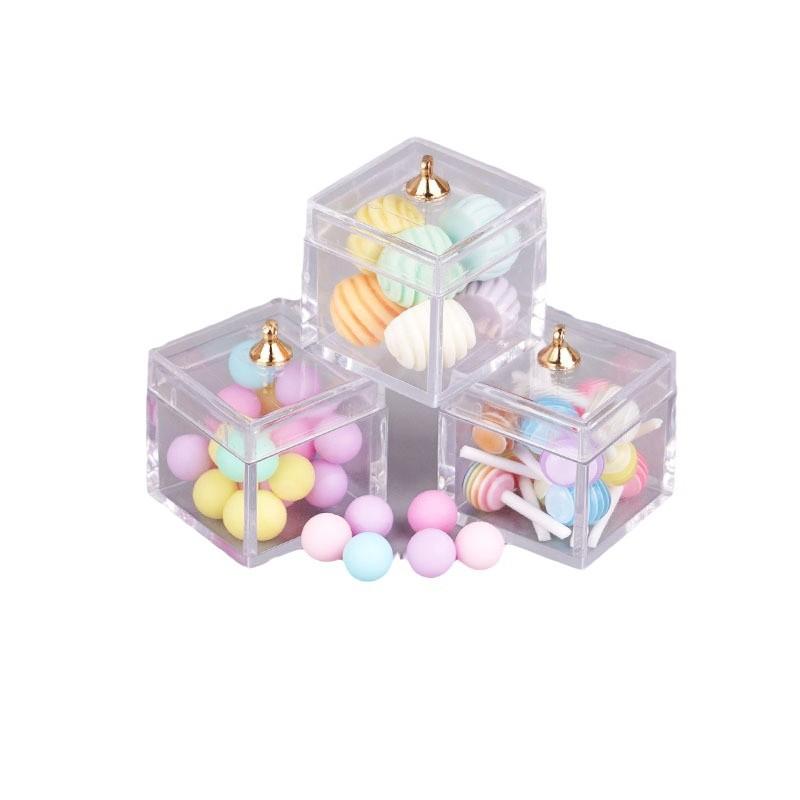 Dollhouse Doll House Miniature Food Game Candy Mini Color Boxed Lollipop Diy Jewelry Decorative Accessories