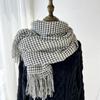 Scarf For Women In Autumn And Winter, New High-End Style, Imitation Cashmere Plaid Tassel Shawl, Student Couple Thick Scarf