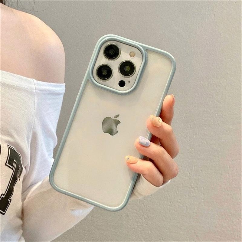 Прозрачный чехол-бампер цвета конфет для iPhone 16 15 14 13 Mini 12 11 Pro Max XR XS X 7 8 Plus SE2020, мягкая противоударная задняя крышка