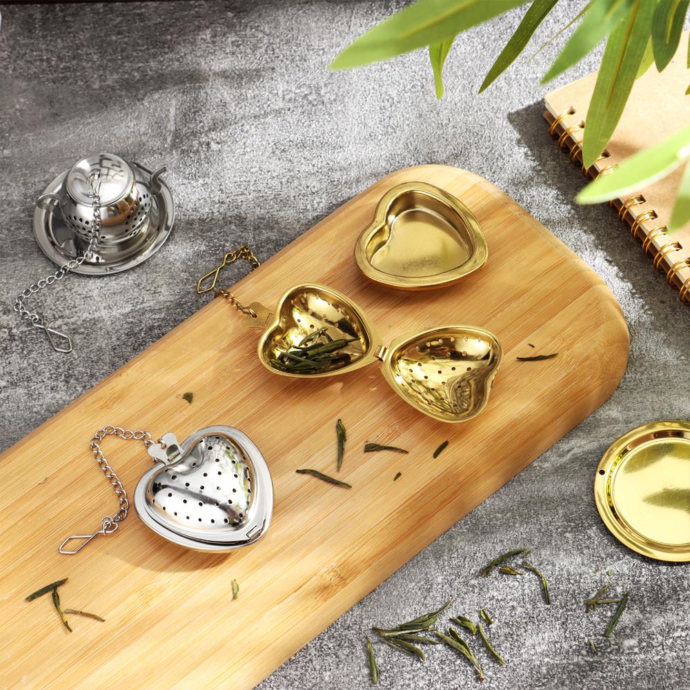 3D Чайный Шар Сердце Ситечко для Заваривания Чая Чайник Из Нержавеющей Стали