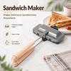 Die Cast Aluminum Toastie Maker Non Stick Coating Panini Press  Pancakes Omelets Frittatas Toast