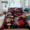 Maple Leaves Duvet Cover Set Colorful Autumn Season Maple Leaves In Unusual Designs Nature Print King Size 2/3pcs Bedding Set