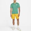 Nike T Shirts Men's Light Green Crew Neck Moderate Straight Fit DJ1394-350