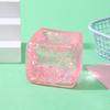 Ice Cube Squeeze Toy with Glitter Slow-Rising Water Cube TPR Fidget Toy for Stress Relief Portable Decompression Gadget for Kids