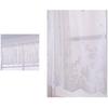Window Curtain Short Kitchen Valance Drape Polyester Lace Flower Pattern Balcony Curtain for Home