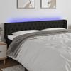 3123588 vidaXL LED Headboard Black 183x16x78-88 Cm Fabric