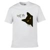 Say Hey Cat Pattern Printing Мужчины Женщины Футболка с принтом Уличная одежда Модные топы Спортивная одежда