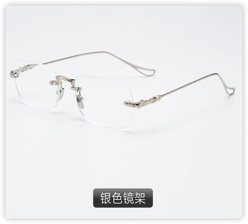 Очки для близорукости без оправы с отделкой, женские, с защитой от синего света, Advanced Sense, ультралегкие, золотые, шелковые, простые, плоские очки, деловые очки