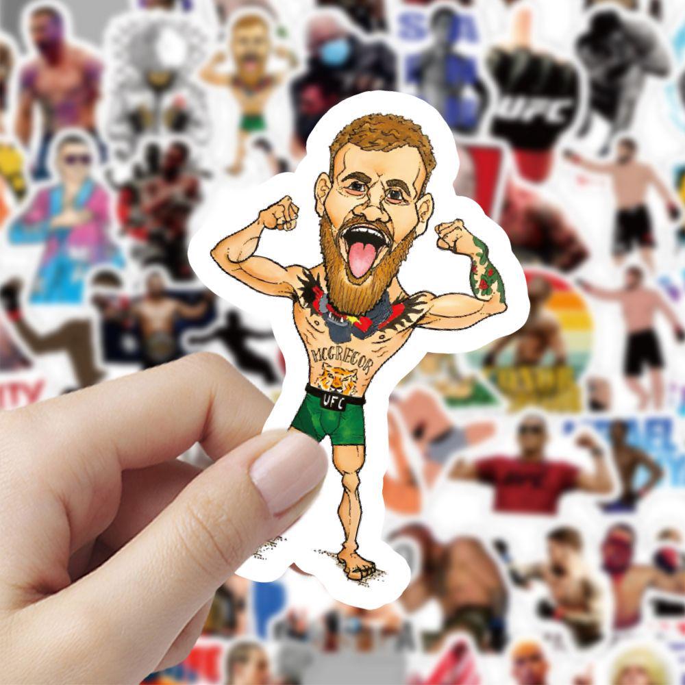 60 водостойких мультяшных наклеек UFC Бокс для чехлов телефонов, багажа, шлемов и дневников