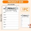 Magnetic Weekly Meal Planner for Refrigerator, 8x12'' Dry Erase Menu Board, Stain Resistant Whiteboard, Strong Magnetic Backing, Ideal for Families,