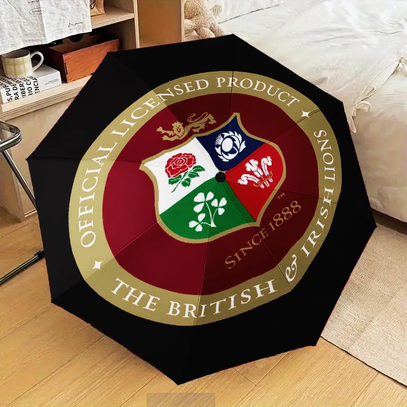 British & Irish Lions Umbrella Folding umbrella, automatic umbrella 8-Frame for Travel, camping Use Gift for Halloween Christmas