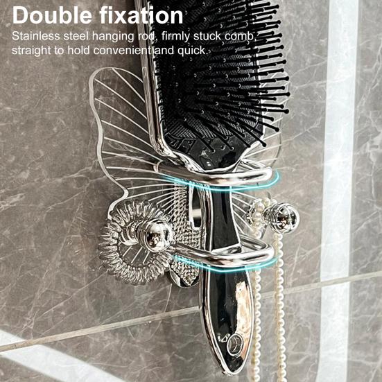 Прозрачный крючок, прочный, выдерживающий нагрузку, в форме бабочки, простая установка, самоклеящийся ключ, полотенце