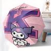 Kuromi,Character Automatic Folding Umbrella-Simple 8-Rib Design, Bright Cartoon Pattern, Durable Iron Frame, Suitable For Travel, Outdoor, B