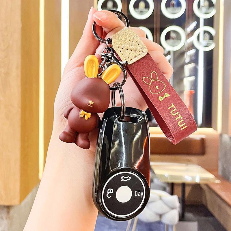 Брелок-бабочка из смолы в виде кролика - милый кулон в виде белого кролика, украшение на сумку для пары, креативные подарочные украшения