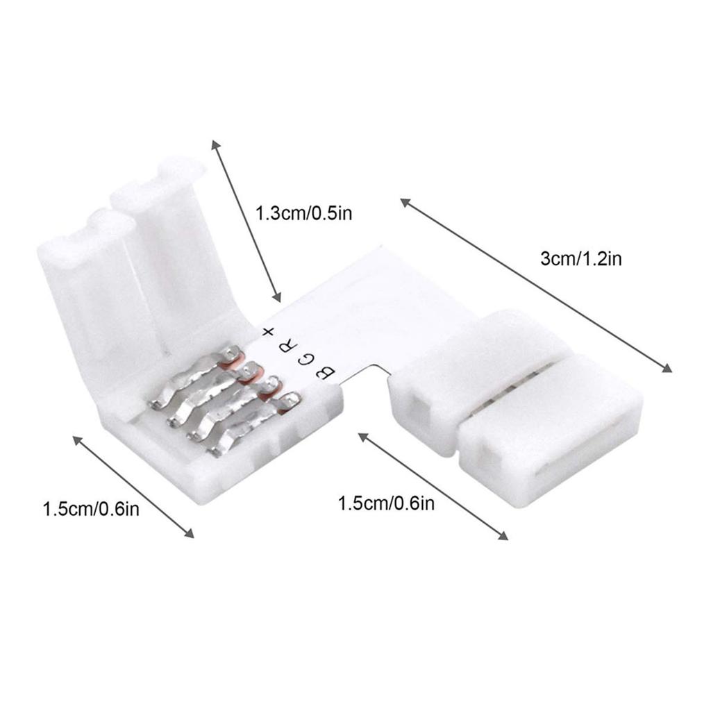 LED Strip Connector Kit For 5050 10mm 4Pin Includes 8 Types Of LED Strip Fitting