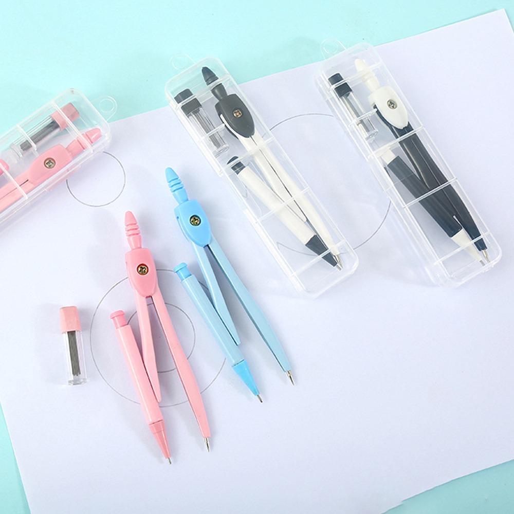 2pcs Exam Metal Compass Set Learning Drawing Tool Student Pencil Compass Student Stationery