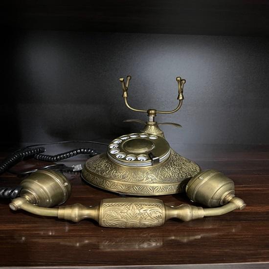 Реплика телефона с поворотным циферблатом, декоративная, полностью рабочая, ручной работы, морской, золотой дизайн, стол, функциональный стационарный телефон