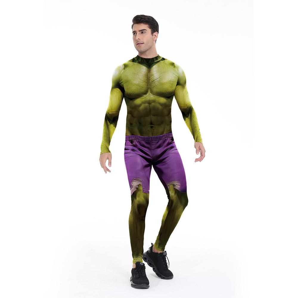 Marvel Avengers Hulk Cosplay Costume Jumpsuit Stage Role Play Bodysuit