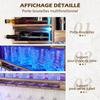 Yorbay Casier à Vin Mural avec Éclairage LED, Étagère à Bouteille Range et Porte-Verre à Pied, Assemblage et Combinaison Libres