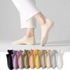 Women's Japanese Spring & Summer Socks: Comfortable, Breathable, Non-Slip, Solid Color, Low-Cut Boat Socks.