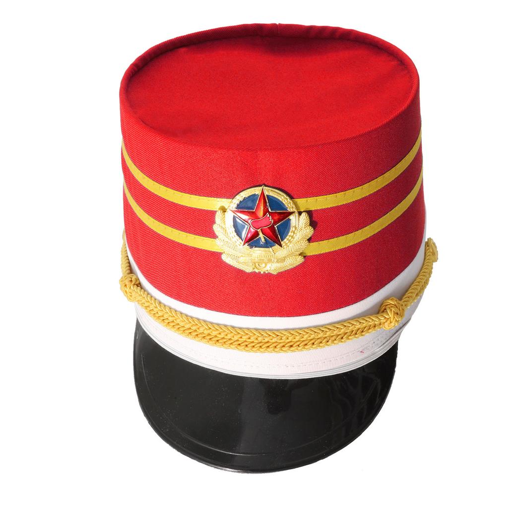Детские военные костюмные кепки с декоративными значками и бахромой