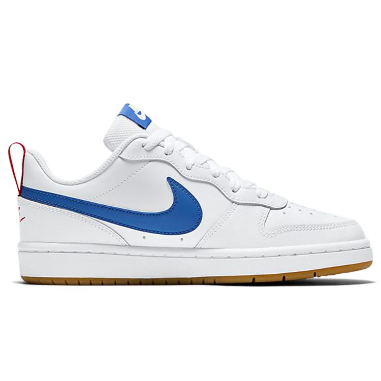 Nike Court Borough Low 2 'White Blue Red' Grade School (Unisex) Kids' Skateboarding Shoes BQ5448 109