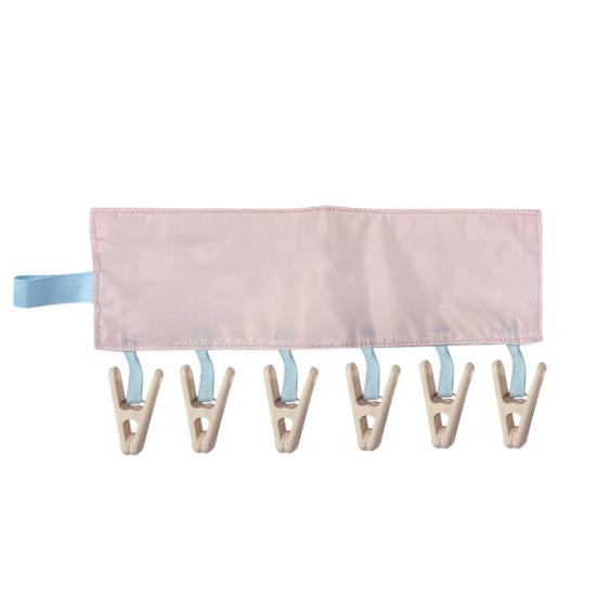 Дорожная вешалка Yousheng с 6 прищепками, высокая грузоподъемность, дизайн на липучке, портативная складная вешалка-прищепка, сушилка для полотенец