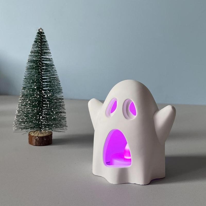 Spooky Shape Silicone Mold For Epoxy Resin Candle Holder Tealight Stand Crafting Halloween Decoration Cement Craft