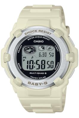 Часы Babygie с радио на солнечных батареях белые [Casio] [] BGR-3003NC-7JF женские