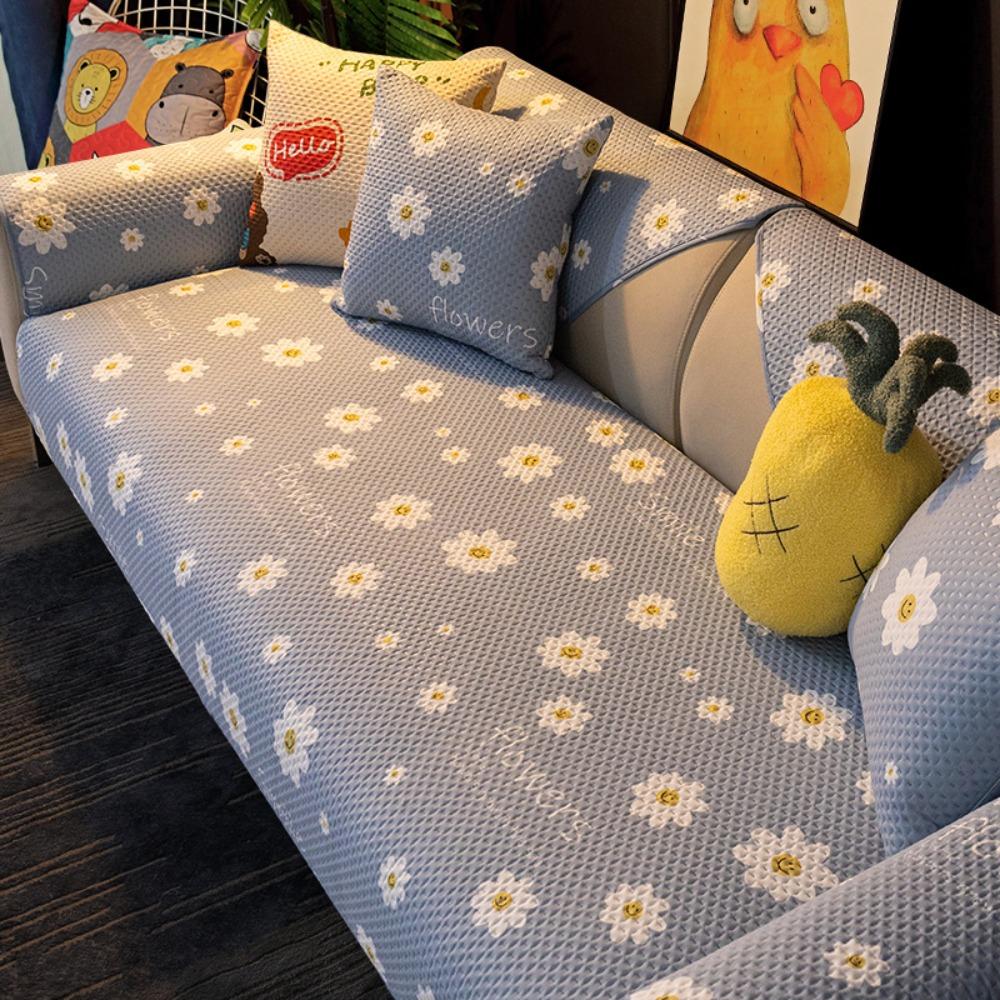 Minimalist Sofa Cover Slip Proof Fabric Cushion Pad Scandinavian Style All Year Round Use Soft Seat Protector