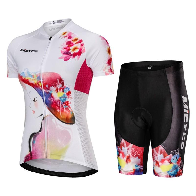 Womens Cycling Jersey Breathable Quick-Dry Mountain Road Bike Apparel Outdoor Sportswear