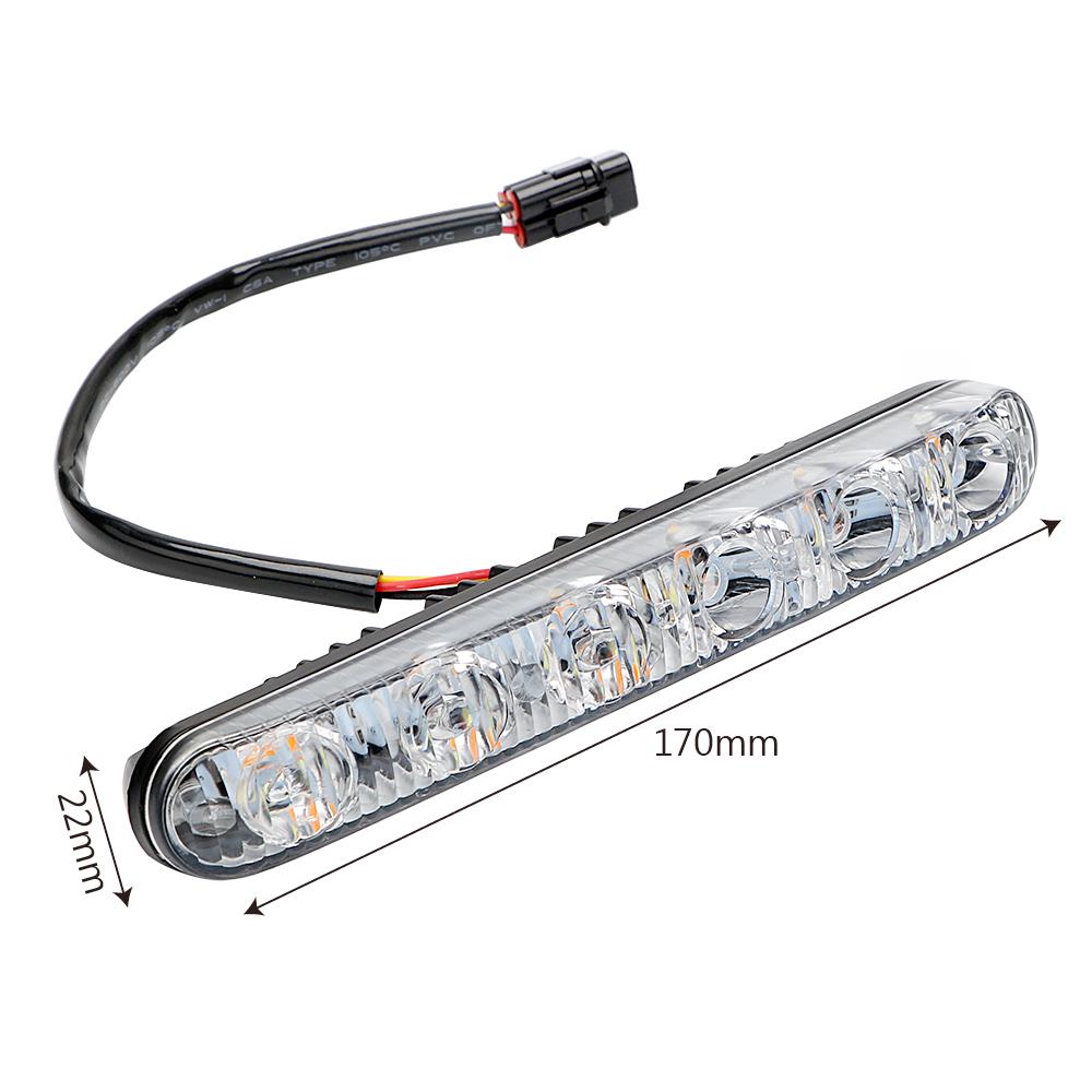 1 Pair Car Daytime LED Light Daylight Car Styling Turn Signal Indicators DRL Auto Daytime Running Lights