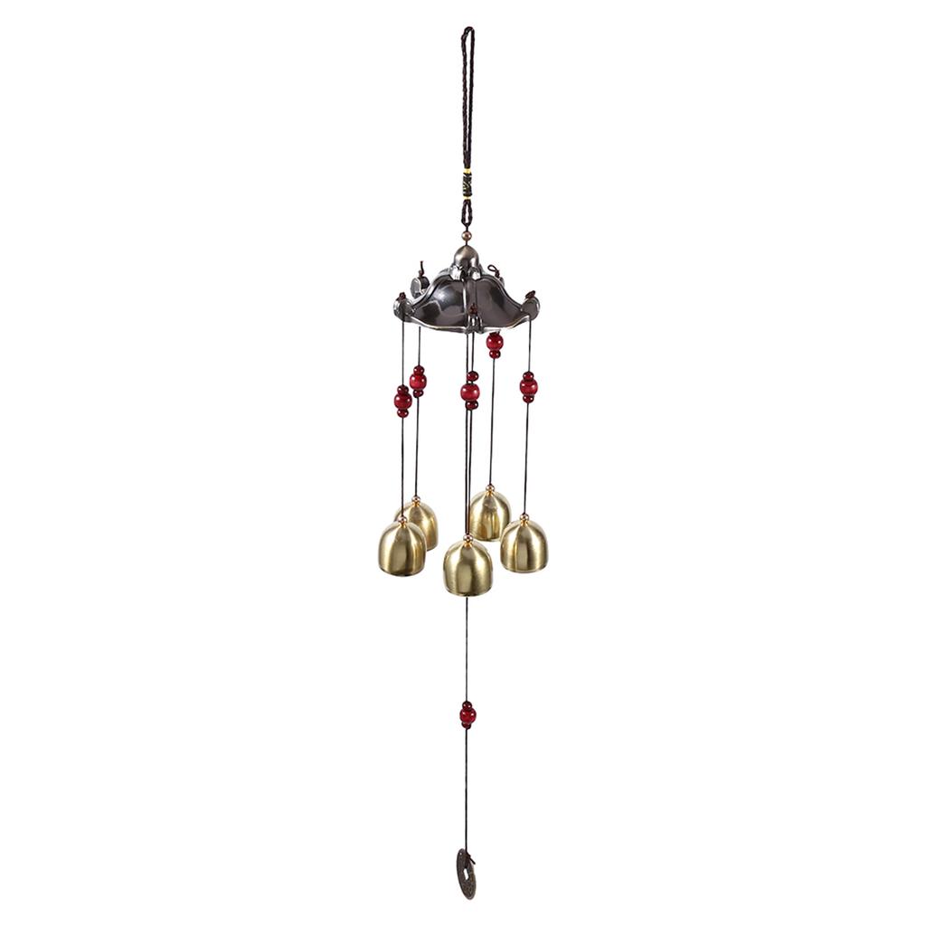 Best Wishes Lucky Metal Wind Chime Bell Outdoor Garden Classical Pavilion Hanging Decoration