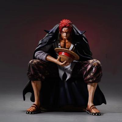 Фигурка Шанкса из аниме One Piece, 17 см, красный Ёнко, красные волосы, фигурка Шанкса из ПВХ, статуэтка, модель, украшение, кукла, игрушка.