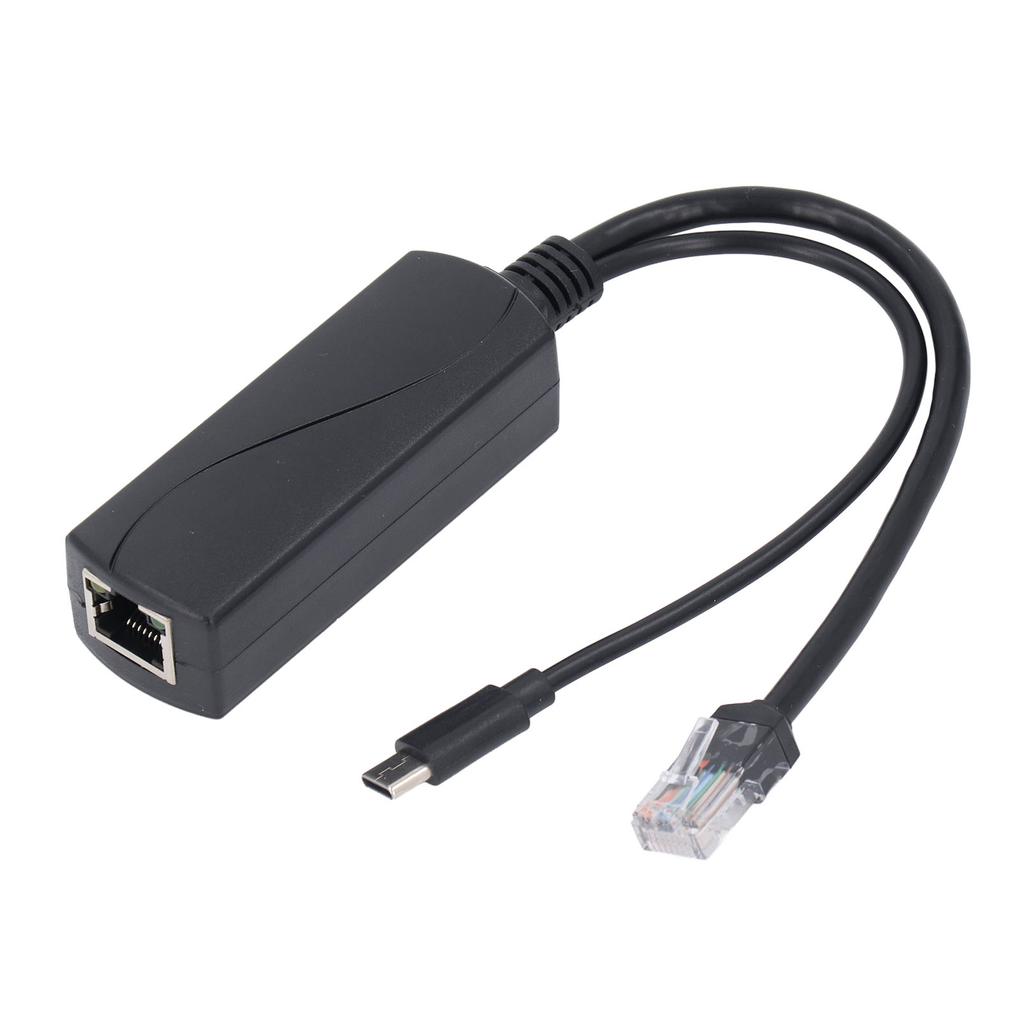 Gigabit PoE Splitter for Pi 5 5B 5V IEEE802.3af Compliant PoE to USB C Adapter 1000Mbps High Speed Power Over Ethernet