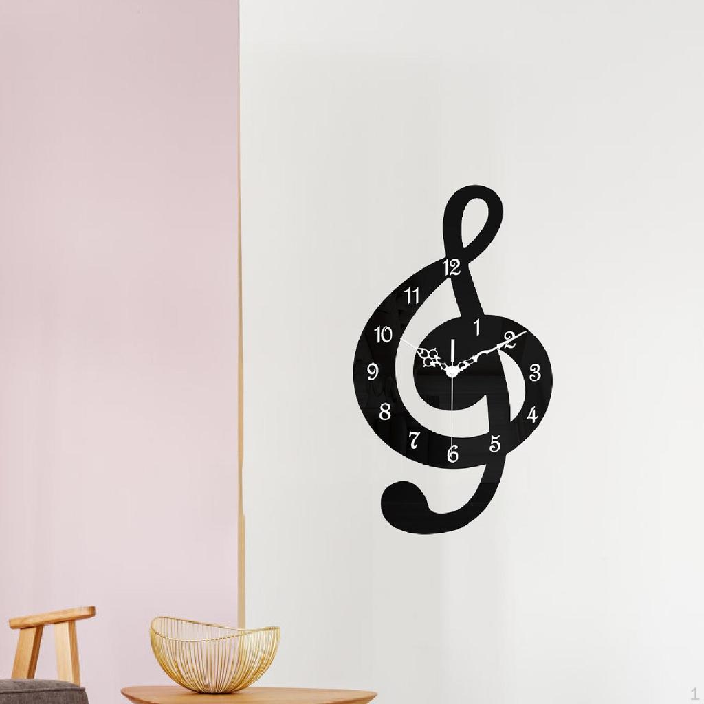 Wall Clock, Hanging Decorative Modern Gift, Non-Ticking, Silent, for Music Lovers, Cafe,