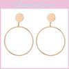 Модные серьги-кольца из сплава для женщин, трендовые геометрические эффектные украшения