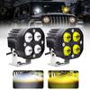 2PCS Led Motorcycle Spotlights Two-Color Lens Off-Road Vehicle Work Lights Motorcycle Spotlights Modified Led Lights