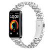 Металлический ремешок для часов Huawei Band 10/9/8, серебристый, из нержавеющей стали, в форме жемчуга, для запястья